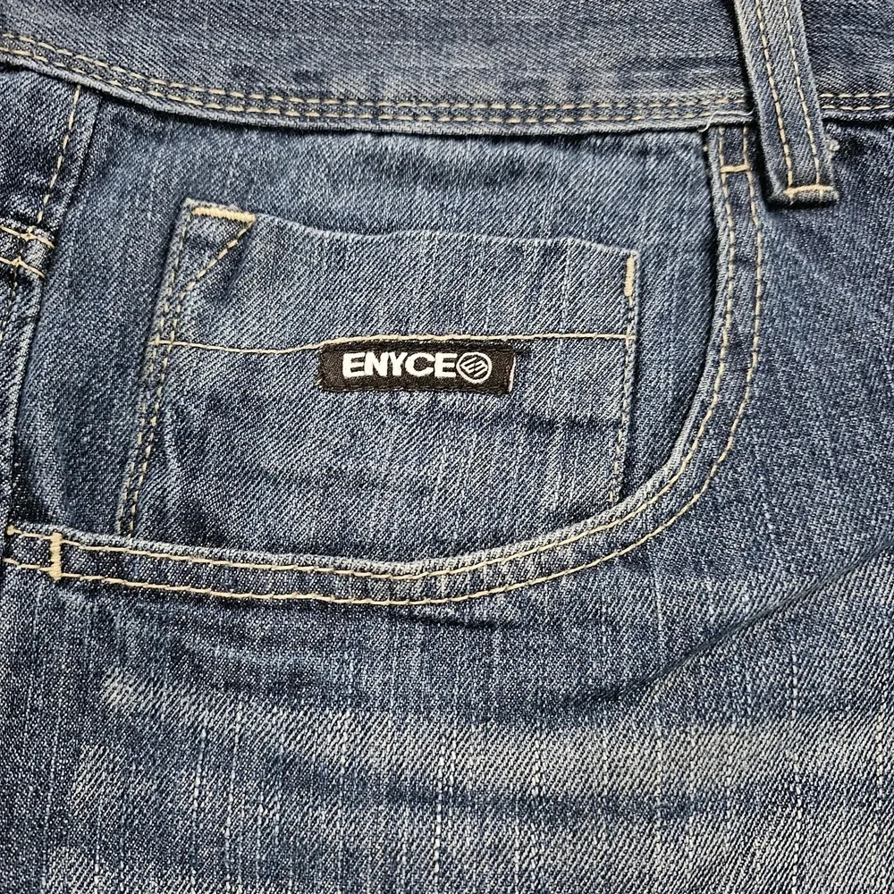 ENYCE Men's Size 46 Blue Denim Jean Shorts Relaxed Fit 100% Cotton Pockets